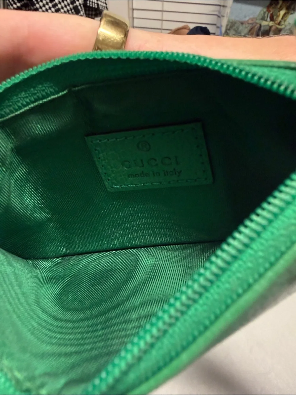 Gucci Emerald Green GG Canvas Card Case & Wallet - Picture 7 of 10